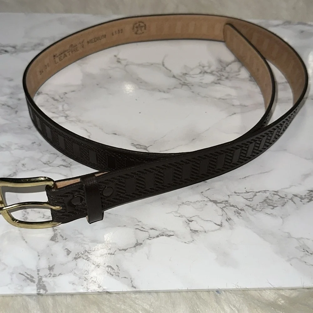 Men's Brown Leather Belt size medium